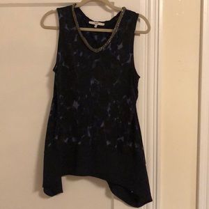 Animal print tank w embellished neckline Size 14